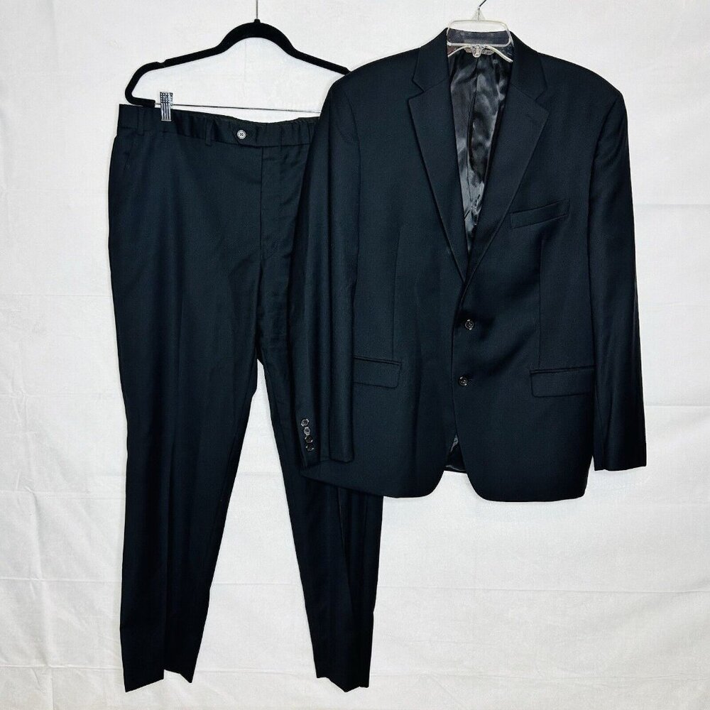 Men's Black Two-Piece Suit Jacket & Pants - Classic Formal Blazer Set